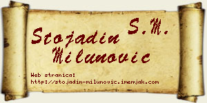 Stojadin Milunović vizit kartica